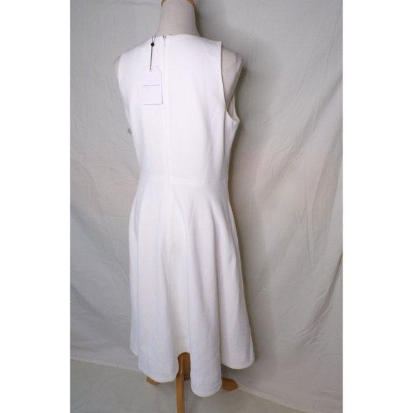 DRESS THE POPULATION Catalina Fit & Flare Dress Off White Small (4-6) NEW - Picture 7 of 8
